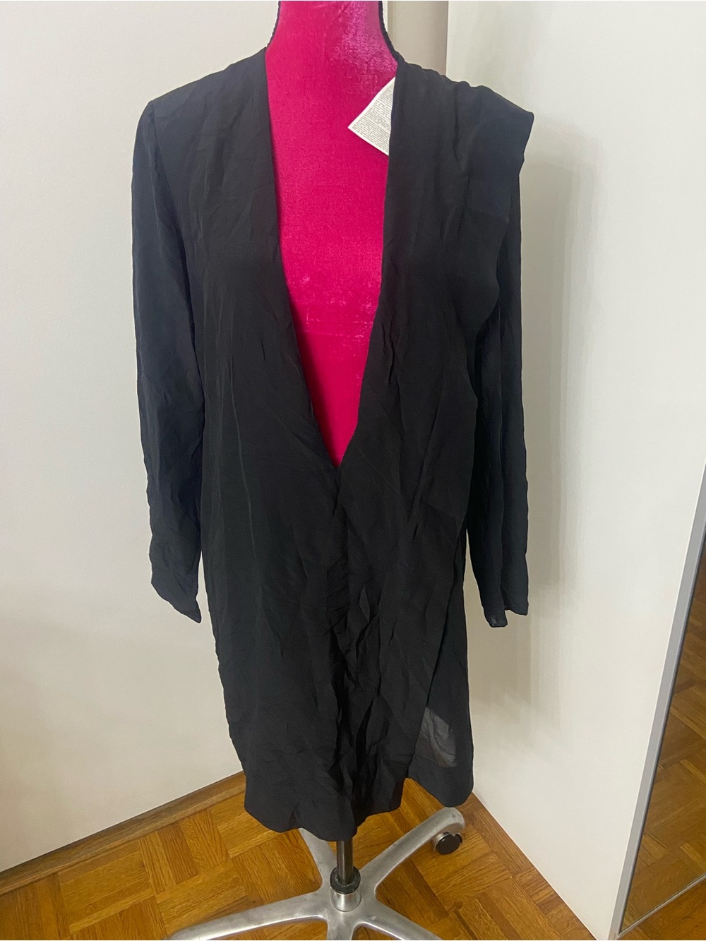 La Perla black silk kimono tunic top 10 NWT